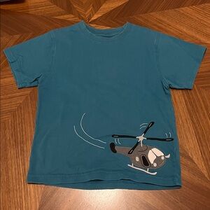 Kids Helicopter Graphic T-Shirt - Blue